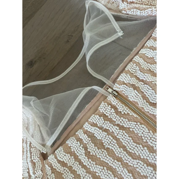 Lulus White Embroidered Mesh Mini Dress Short Sleeve - Picture 6 of 7